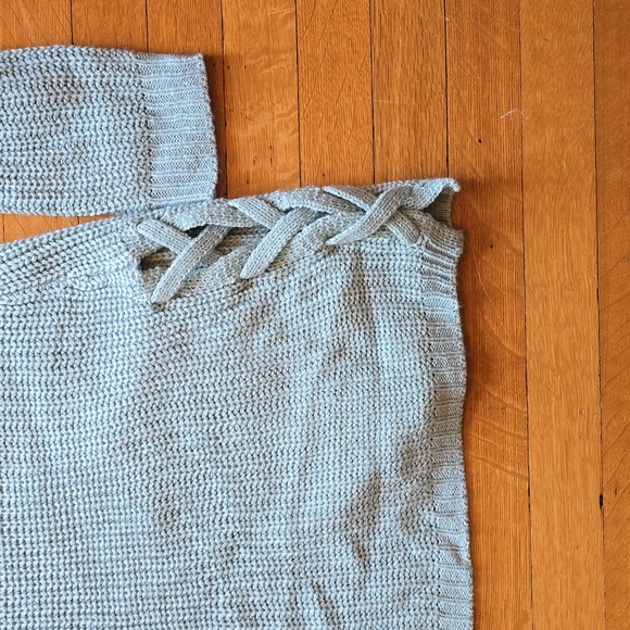 LOVE ELLIE Audra Side Lace Up Detail Textured Cardigan, Sage Green, Women's L - Picture 8 of 12